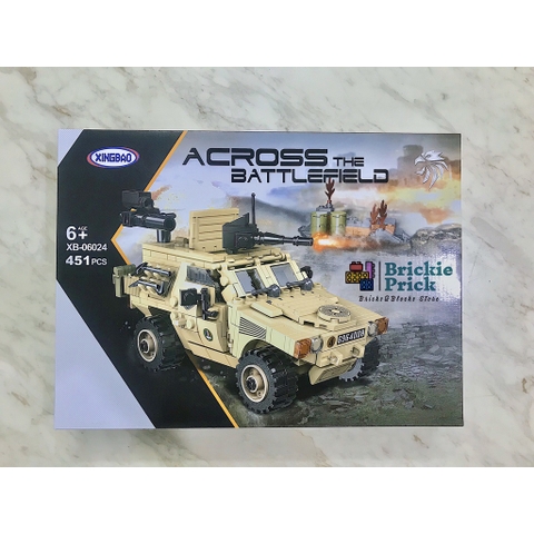 Non Lego Army Xe Jeep Quân Sự- Mô hình láp ráp Xe Chiến Đấu Lego- BRICKIE PRICK