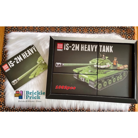 Non Lego Army IS- 2M HEAVY TANK - Mô hình láp ráp Xe tăng chiến đấu Lego- BRICKIE PRICK