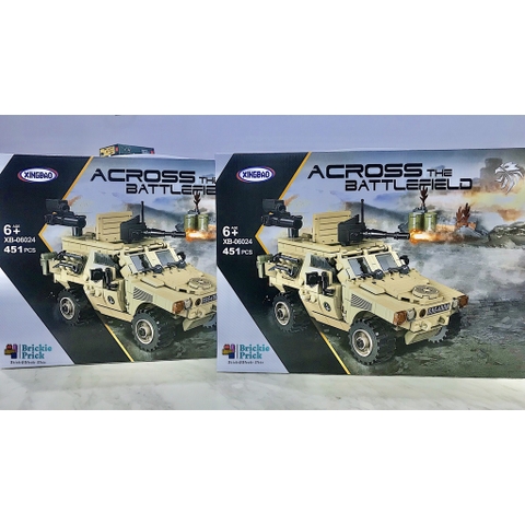 Non Lego Army Xe Jeep Quân Sự- Mô hình láp ráp Xe Chiến Đấu Lego- BRICKIE PRICK