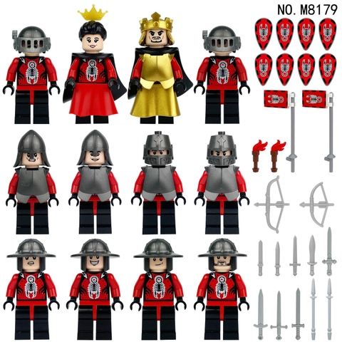 Đồ Chơi Lắp Ráp Hiệp Sĩ Trung Cổ Set 12 Nhân Vật Đầy Đủ Phụ Kiện