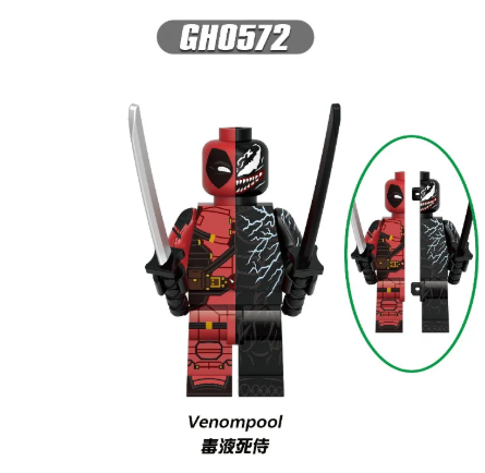 Đồ Chơi Lắp Ráp Mô Hình Nhân vật Siêu Anh Hùng G0172 Deadpool, wolverine, Venompool, Pandapool, Galactuspool