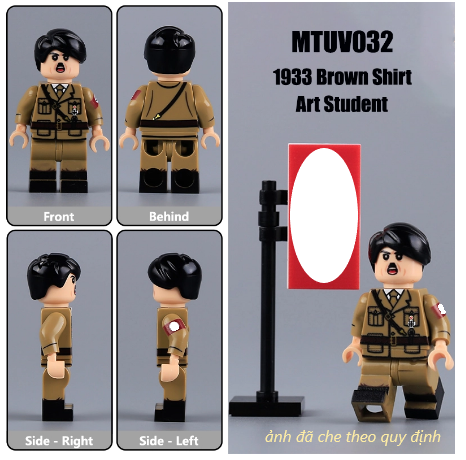 Đồ Chơi Lắp Ráp Army Nhân Vật Minifigure Sĩ Quan Đức Nhật Cao Cấp In UV