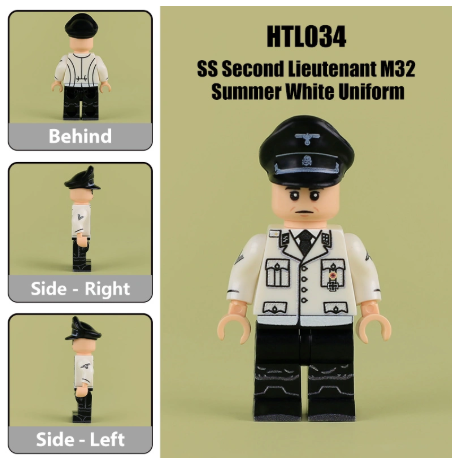 Đồ Chơi Lắp Ráp Nhân Vật Sĩ Quan Mùa Hè WW2 In UV Cao Cấp