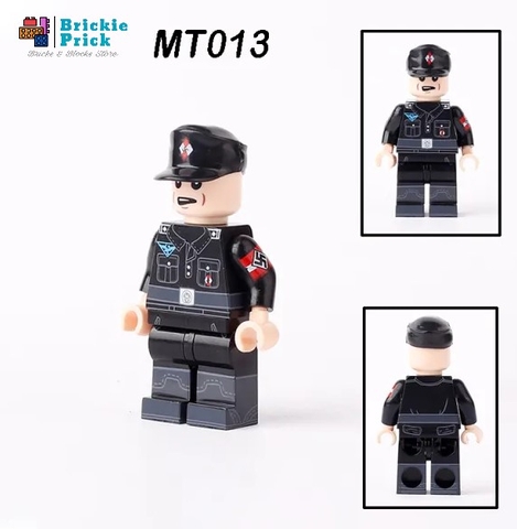 Đồ Chơi Lắp Ráp Mô Hình Nhân Vật Sĩ Quan Quân Đội Đức WW2 Cao Cấp In 4 Mặt