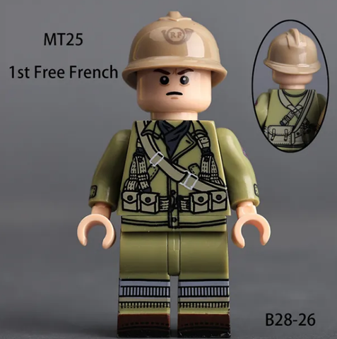 Đồ Chơi Lắp Ráp Minifigure Nhân Vật Lính Pháp WW2 Cao Cấp