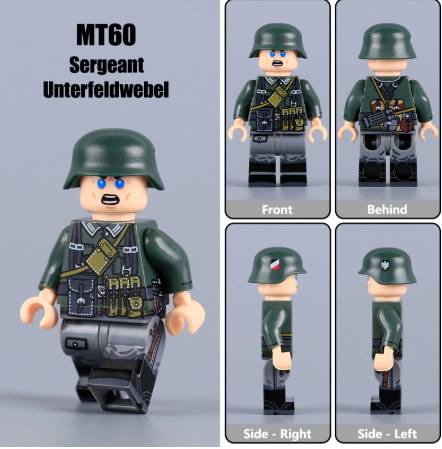 Đồ Chơi Lắp Ráp Mô Hình Các Nhân Vật Lực lượng Oberschutze Đức WW2