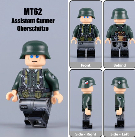 Đồ Chơi Lắp Ráp Mô Hình Các Nhân Vật Lực lượng Oberschutze Đức WW2