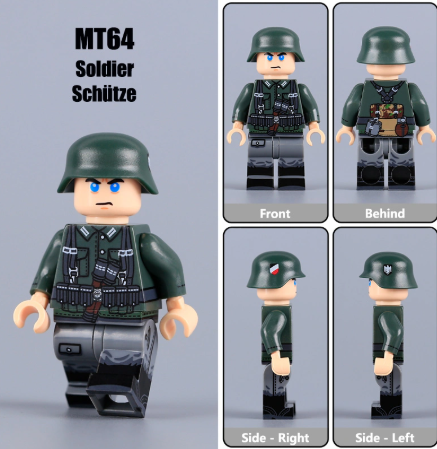 Đồ Chơi Lắp Ráp Mô Hình Các Nhân Vật Lực lượng Oberschutze Đức WW2