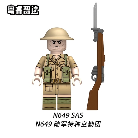 Đồ Chơi Lắp Ráp Mô Hình Nhân Vật Người Lính Các Nước Thế Chiến 2 WW2 Đức Anh Pháp Ý....