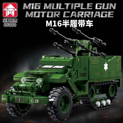Đồ Chơi Lắp Ráp Xe Bánh Xích Phòng Không M16