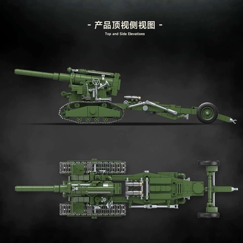 Đồ chơi lắp ráp mô hình P.h.áo B4 Howitzer Quanguan 100031
