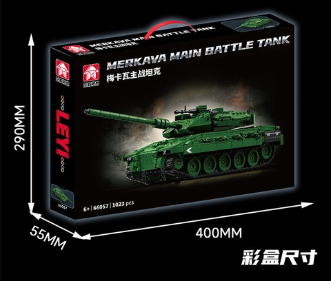 Đồ Chơi Lắp Ráp Mô Hình Xe Tăng Merkava - 1023 mảnh ghép