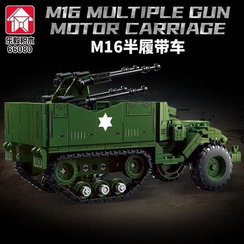 Đồ Chơi Lắp Ráp Xe Bánh Xích Phòng Không M16