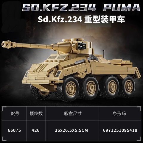 Đồ Chơi Lắp Ráp Xe Bọc Thép Sd.Kfz.234 Puma (Mã 66075)