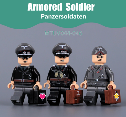 Mô Hình Nhân Vật Lắp Ráp Sĩ Quan Xe Tăng Panzer In UV Cao Cấp