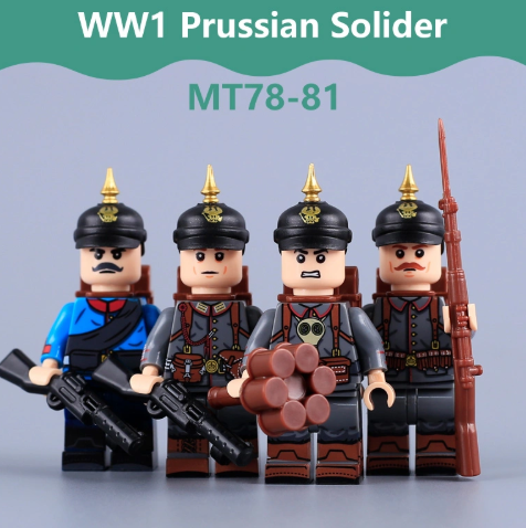 Đồ Chơi Lắp Ráp Mô Hình Nhân Vật Chiến Binh Phổ WW1 Đầy Đủ Phụ Kiện