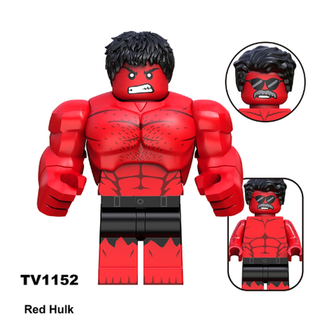 Đồ Chơi Lắp Ráp Mô Hình Nhân Vật Siêu Anh Hùng Set TV6218 Captain America, Red Hulk, Hulk,...