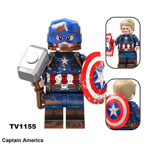 Đồ Chơi Lắp Ráp Mô Hình Nhân Vật Siêu Anh Hùng Set TV6218 Captain America, Red Hulk, Hulk,...
