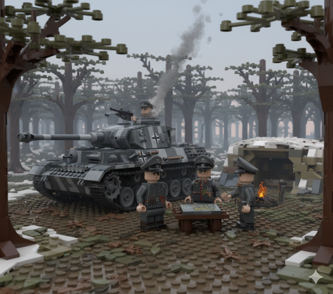 Đồ Chơi Lắp Ráp Nhân Vật Mô Hình Sĩ Quan Tướng Rommel/ Walter In UV - TX127 TX128