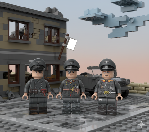 Đồ Chơi Lắp Ráp Nhân Vật Mô Hình Sĩ Quan Tướng Rommel/ Walter In UV - TX127 TX128