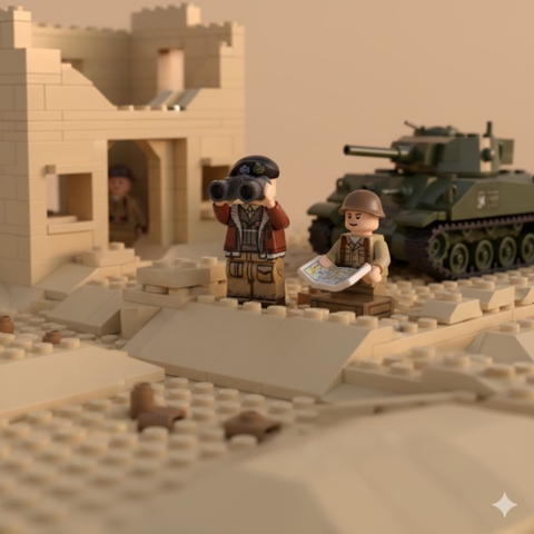 Đồ Chơi Mô Hình Lắp Ráp Nhân Vật Tướng Bernard Law Montgomery Hoàng Gia Anh In UV Cao Cấp - WW2  Đồ Chơi Mô Hình Trưng Bày