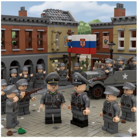Đồ Chơi Lắp Ráp Mô Hình Các Nhân Vật Sĩ Quan Lực Lượng Ngoại Quốc (Đức) Waffen SS in UV Cao Cấp