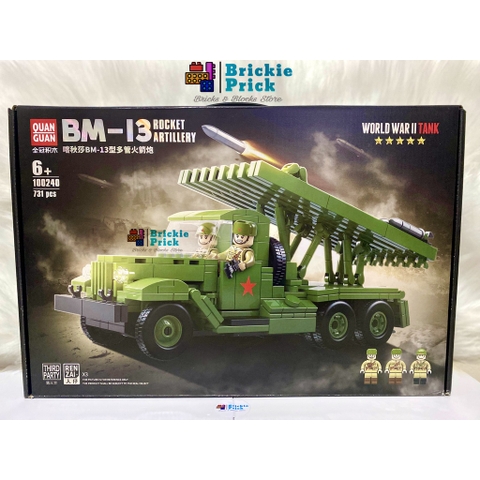 Non - Lego Army- WW2 Xe Tăng Quân Sự BM-13 Katyusha - Đồ Chơi Lắp Ráp - Brickie Prick