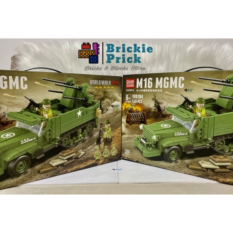 Non - Lego Army- WW2 XE BỌC THÉP M16 - Đồ chơi lắp rắp - Brickie Prick