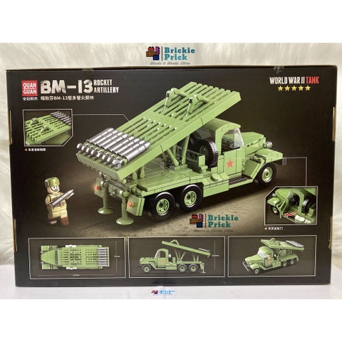 Non - Lego Army- WW2 Xe Tăng Quân Sự BM-13 Katyusha - Đồ Chơi Lắp Ráp - Brickie Prick