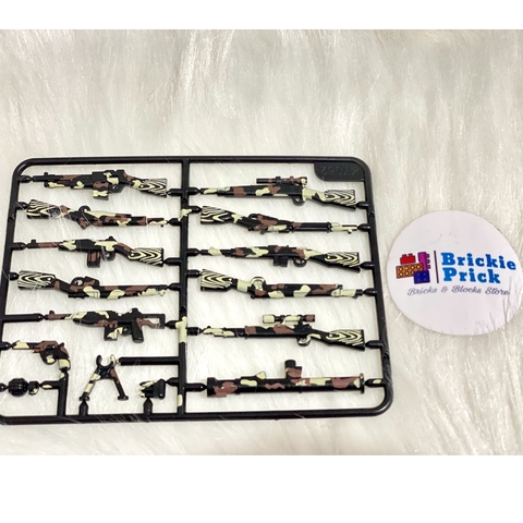 Đồ Chơi Lắp Ráp -  Phụ Kiện Súng WW2 Vân Gỗ - Đồ Chơi Lắp Ráp - Brickie Prick