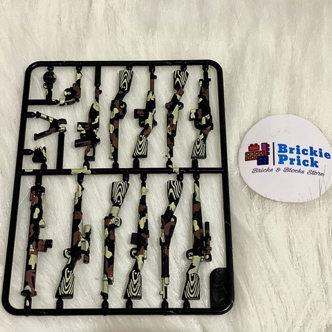 Đồ Chơi Lắp Ráp -  Phụ Kiện Súng WW2 Vân Gỗ - Đồ Chơi Lắp Ráp - Brickie Prick