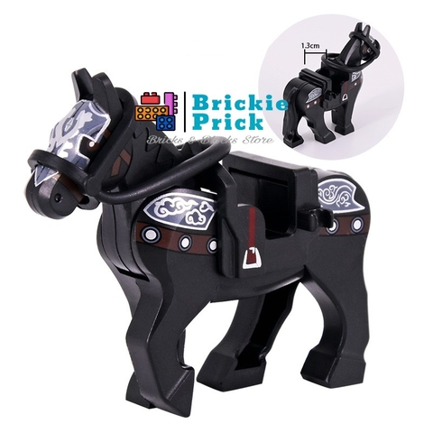 Đồ Chơi Lắp Ráp Phụ Kiện Ngựa Chiến Kèm Yên Ngựa - Đồ chơi lắp ráp - Brickie Prick