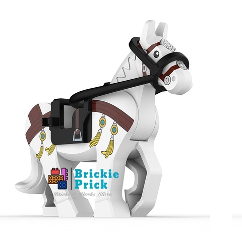 Đồ Chơi Lắp Ráp Phụ Kiện Ngựa Chiến Kèm Yên Ngựa - Đồ chơi lắp ráp - Brickie Prick