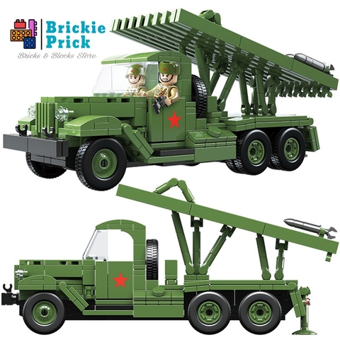Non - Lego Army- WW2 Xe Tăng Quân Sự BM-13 Katyusha - Đồ Chơi Lắp Ráp - Brickie Prick