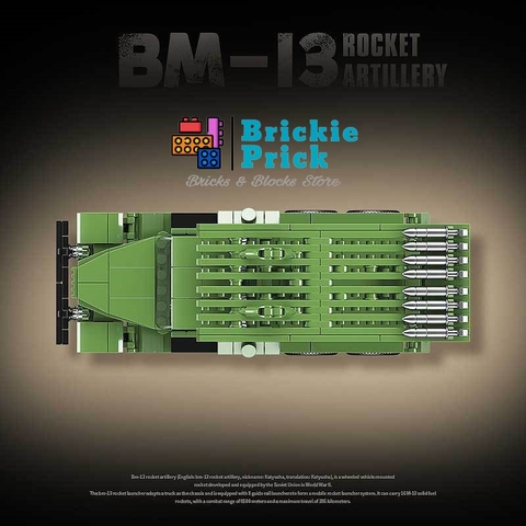 Non - Lego Army- WW2 Xe Tăng Quân Sự BM-13 Katyusha - Đồ Chơi Lắp Ráp - Brickie Prick