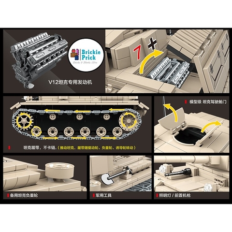Đồ Chơi Lắp Ráp Mô Hình Quân Đội Xe Tăng Chiến Đấu PANZERKAMPFWAGEN III - Đồ chơi lắp ráp - Brickie Prick