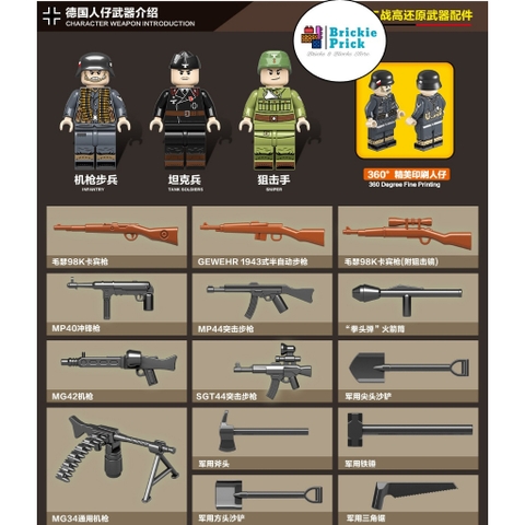 Đồ Chơi Lắp Ráp Mô Hình Quân Đội Xe Tăng Chiến Đấu PANZERKAMPFWAGEN III - Đồ chơi lắp ráp - Brickie Prick
