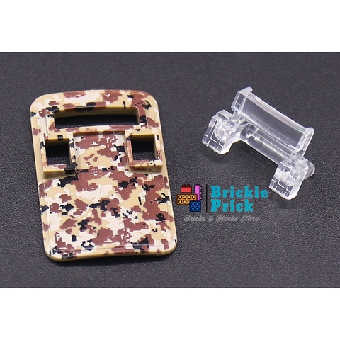 Đồ Chơi Lắp Ráp Mô Hình Phụ kiện Khiên màu camo vàng- Đồ Chơi Lắp Ráp - Brickie Prick