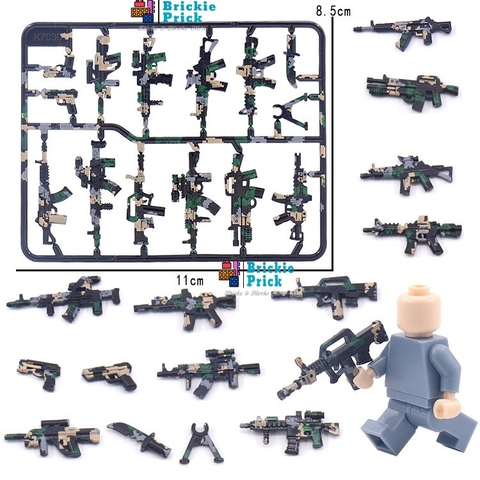 Đồ chơi lắp ráp Mô Hình Phụ Kiện Súng Camo Nhiều Màu - Brickie Prick