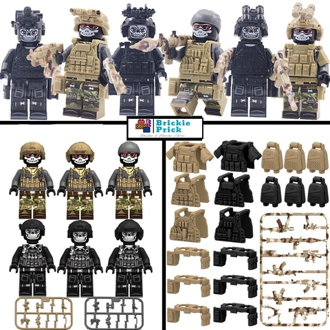 Đồ Chơi Lắp Ráp Minifigure - Set 6 Biệt Đội GHOST Full Phụ Kiện - Đồ Chơi Lắp Ráp - Brickie Prick