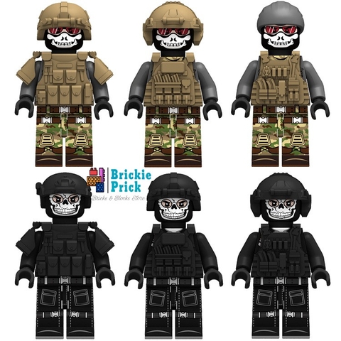 Đồ Chơi Lắp Ráp Minifigure - Set 6 Biệt Đội GHOST Full Phụ Kiện - Đồ Chơi Lắp Ráp - Brickie Prick