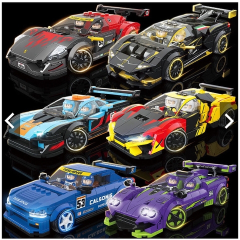 Đồ Chơi Lắp Ráp Các Loại Xe Đua 4 Bánh Kèm Nhân Vật Minifigure Đáng Yêu