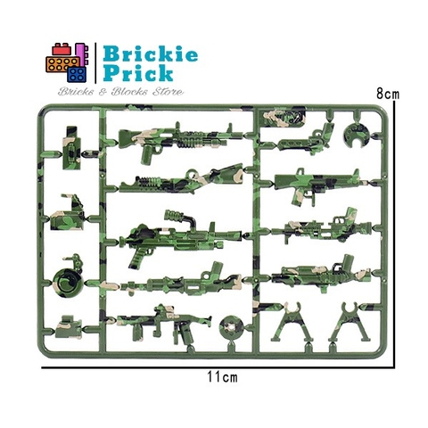 Đồ chơi lắp ráp - Army - Phụ Kiện Vỉ Súng Camo Xanh Lá