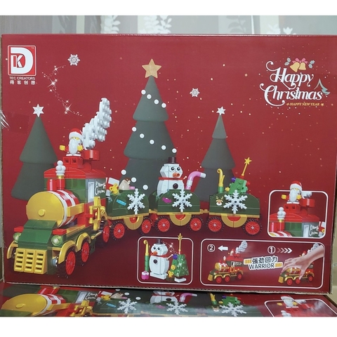 Đồ Chơi Lắp Ráp Xếp Hình Tàu Giáng Sinh Cho Dịp Noel Kèm Nhân Vật Santa - Quà Tặng Giáng Sinh