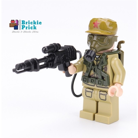 Đồ Chơi Lắp Ráp Army Mô Hình Nhân Vật Minifigure WW2 Súng Phun Lửa Flamethrower Quân Đội Các Nước