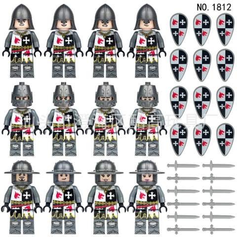 Đồ Chơi Lắp Ráp Hiệp Sĩ Trung Cổ Set 12 Nhân Vật Đầy Đủ Phụ Kiện