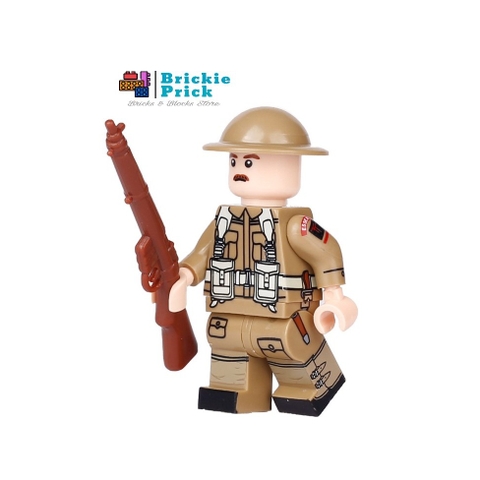 Đồ Chơi Lắp Ráp Mô Hình Nhân Vật Quân Đội - Lính Anh WW2 Cao Cấp Kèm Phụ Kiện