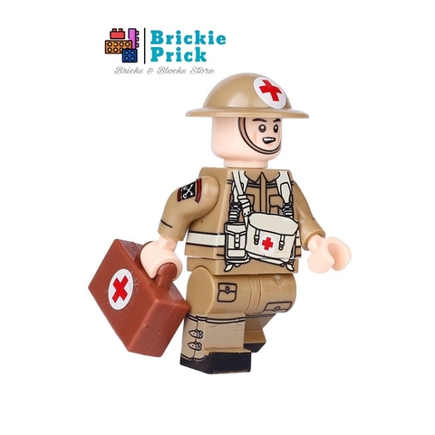 Đồ Chơi Lắp Ráp Mô Hình Nhân Vật Quân Đội - Lính Anh WW2 Cao Cấp Kèm Phụ Kiện