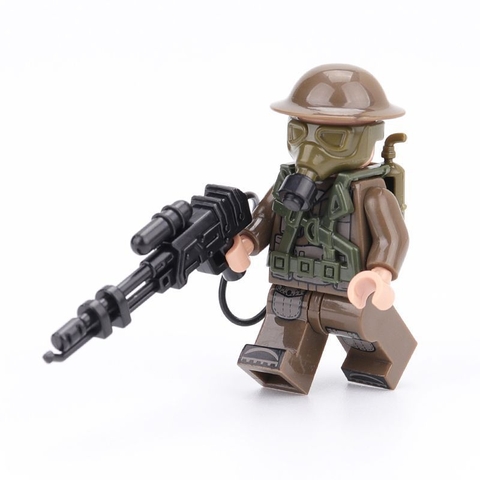 Đồ Chơi Lắp Ráp Army Mô Hình Nhân Vật Minifigure WW2 Súng Phun Lửa Flamethrower Quân Đội Các Nước