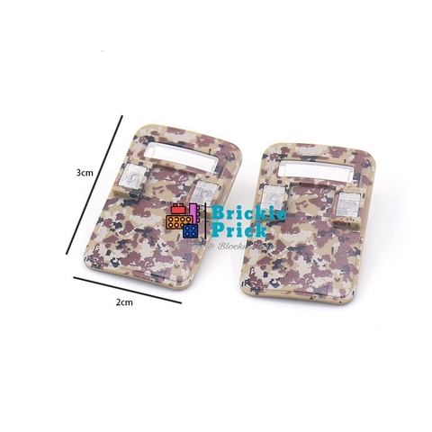 Đồ Chơi Lắp Ráp Mô Hình Phụ kiện Khiên màu camo vàng- Đồ Chơi Lắp Ráp - Brickie Prick